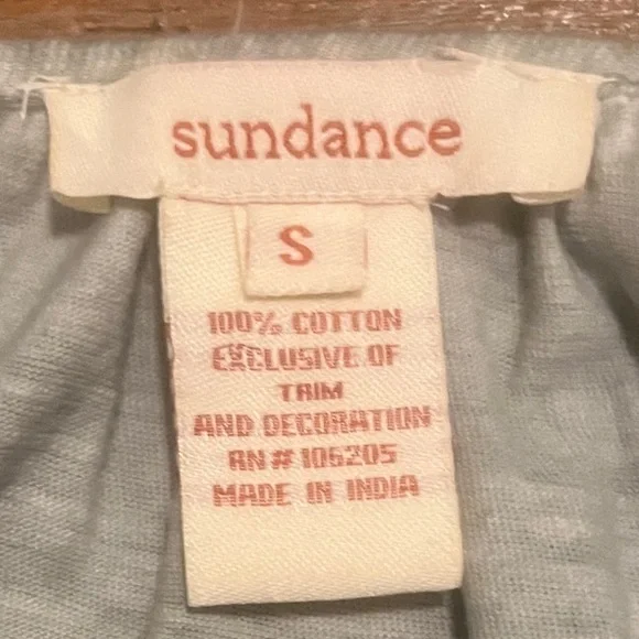 Sundance Light Green Embroidered Top - Picture 2 of 5